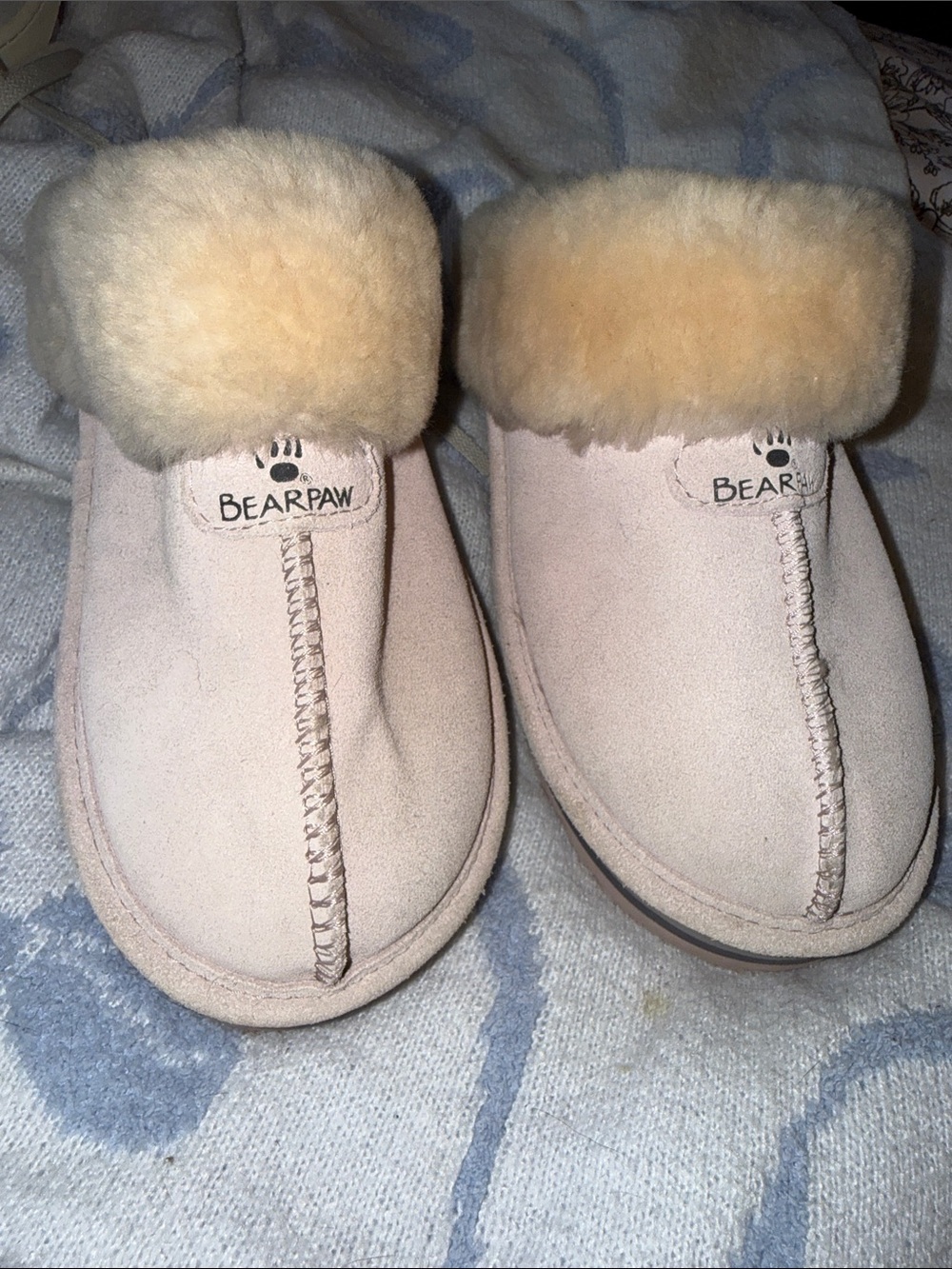 Bearpaw women’s light pink purple Shearling Slip-On Shoes - Picture 4 of 4